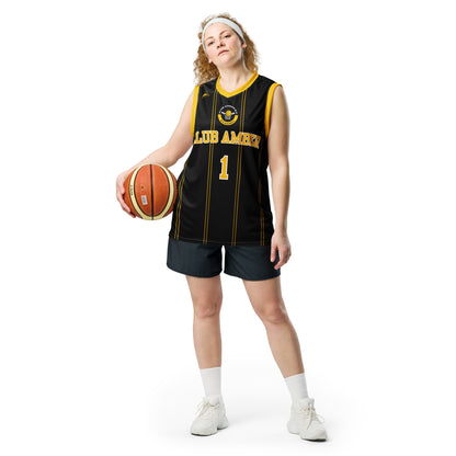 Club Amber #1 Unisex Basketball Jersey 2023 - Designed by Moon Behind The Hill Available to Buy at a Discounted Price on Moon Behind The Hill Online Designer Discount Store