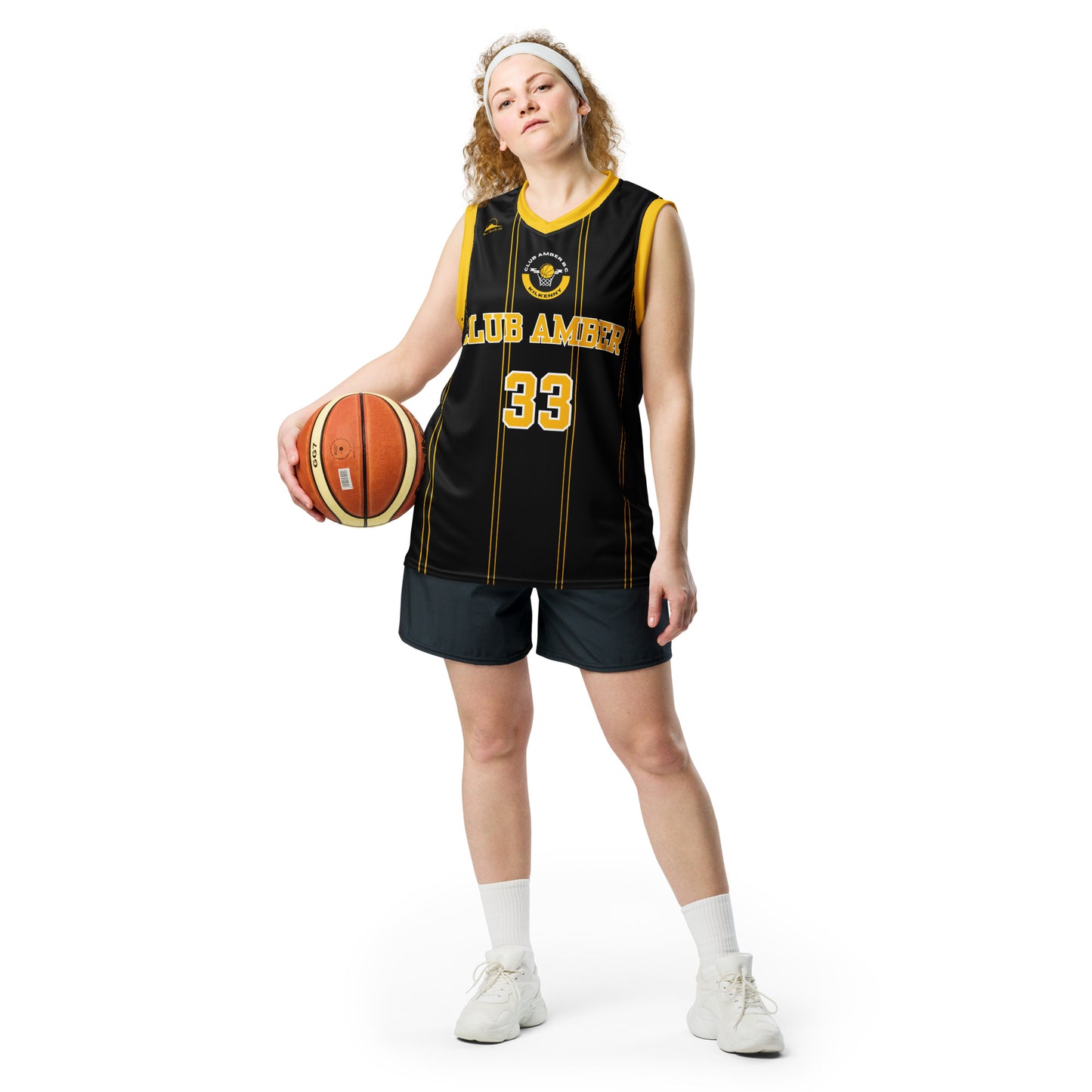 Club Amber #33 Unisex Basketball Jersey 2023 - Designed by Moon Behind The Hill Available to Buy at a Discounted Price on Moon Behind The Hill Online Designer Discount Store