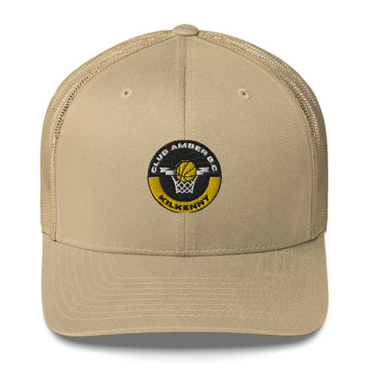 Club Amber Basketball Kilkenny Trucker Cap - Designed by Moon Behind The Hill Available to Buy at a Discounted Price on Moon Behind The Hill Online Designer Discount Store