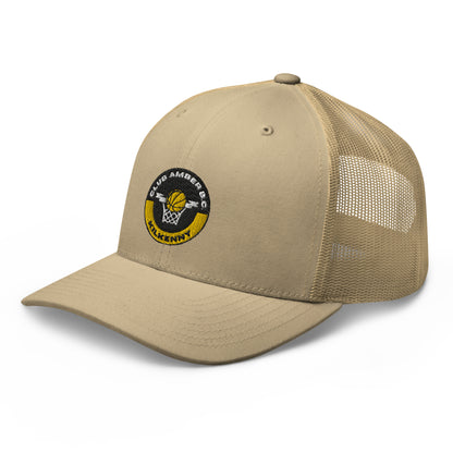 Club Amber Basketball Kilkenny Trucker Cap - Designed by Moon Behind The Hill Available to Buy at a Discounted Price on Moon Behind The Hill Online Designer Discount Store