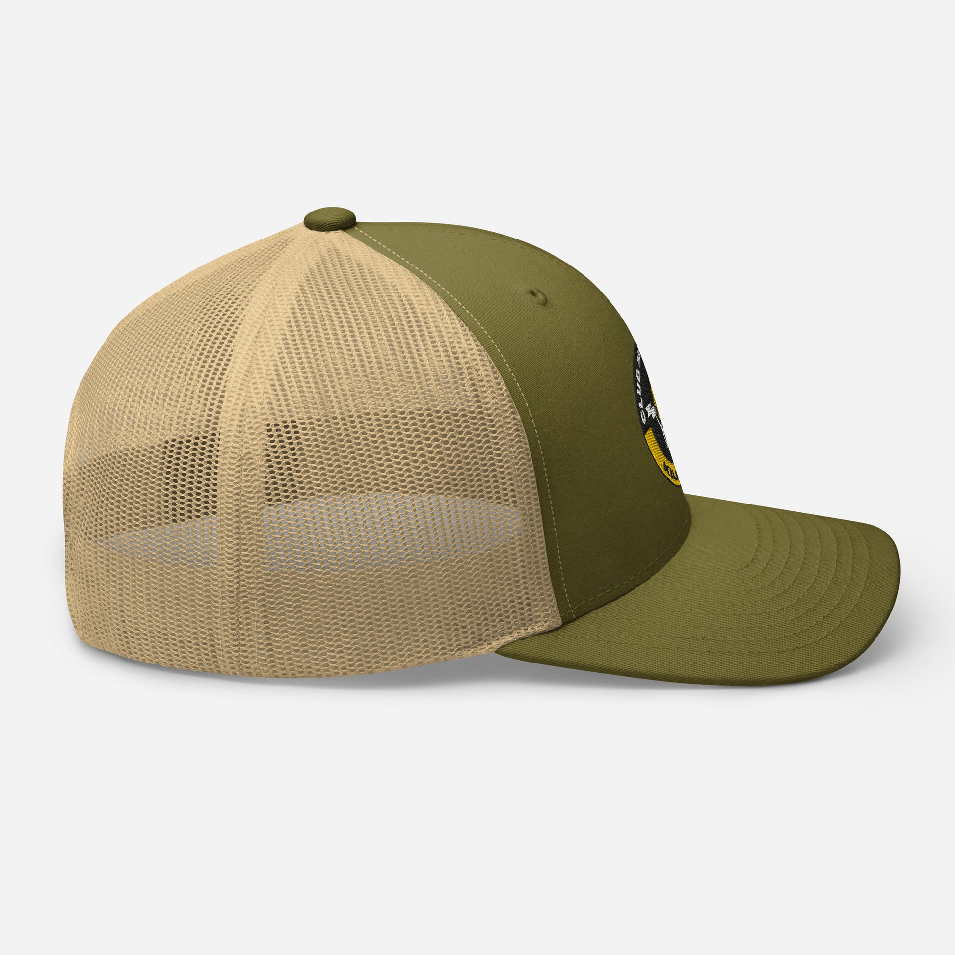 Club Amber Basketball Kilkenny Trucker Cap - Designed by Moon Behind The Hill Available to Buy at a Discounted Price on Moon Behind The Hill Online Designer Discount Store