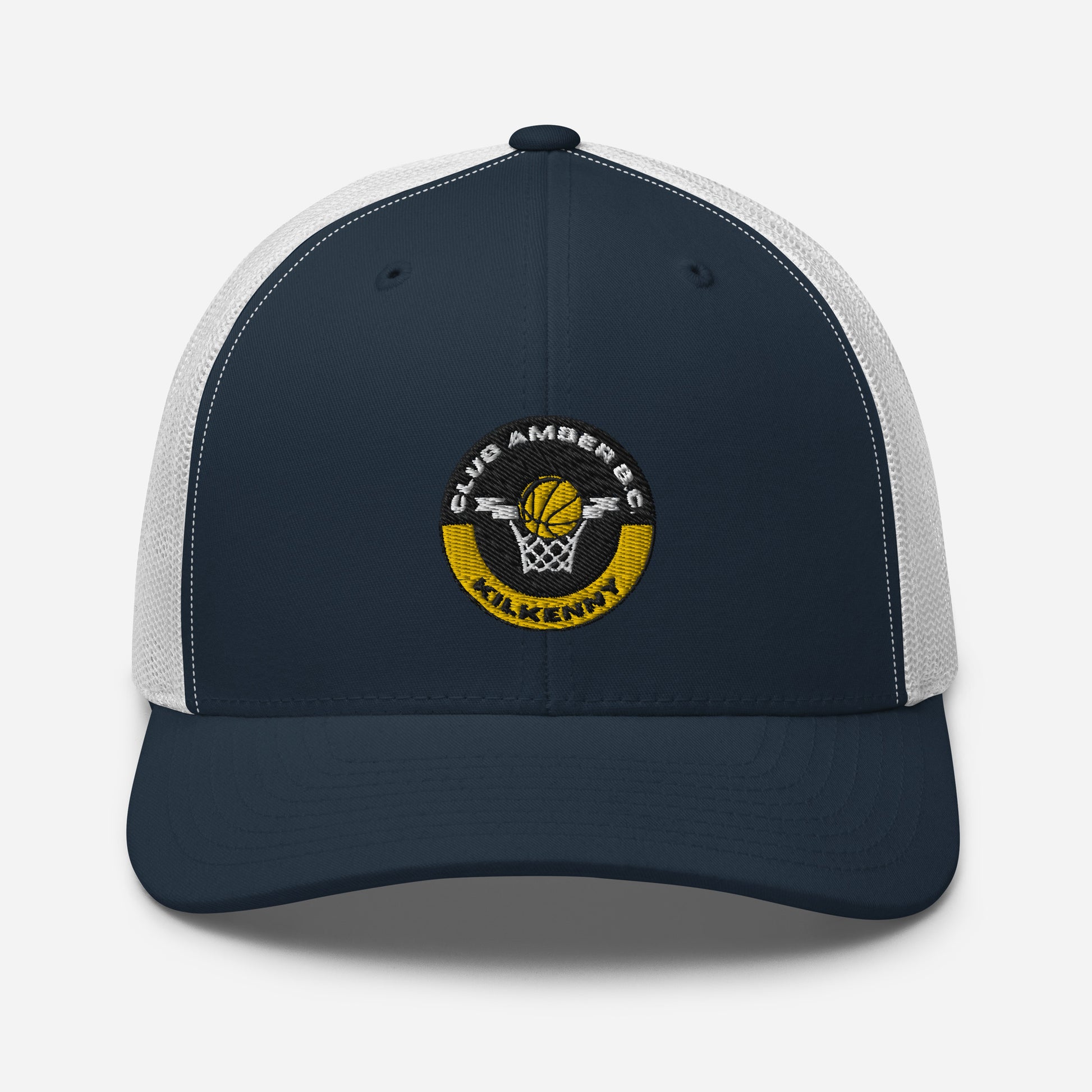 Club Amber Basketball Kilkenny Trucker Cap - Designed by Moon Behind The Hill Available to Buy at a Discounted Price on Moon Behind The Hill Online Designer Discount Store