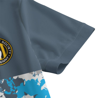 O'Riada's Golf Society Blue & Grey Camo Men's Polo Shirt | Birdseye