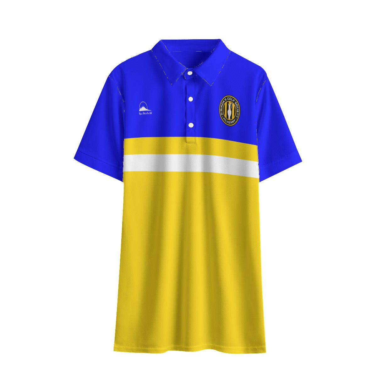 O'Riada's Golf Society Blue & Gold Men's Polo Shirt | Birdseye