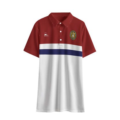 O'Riada's Golf Society Maroon & White Men's Polo Shirt | Birdseye
