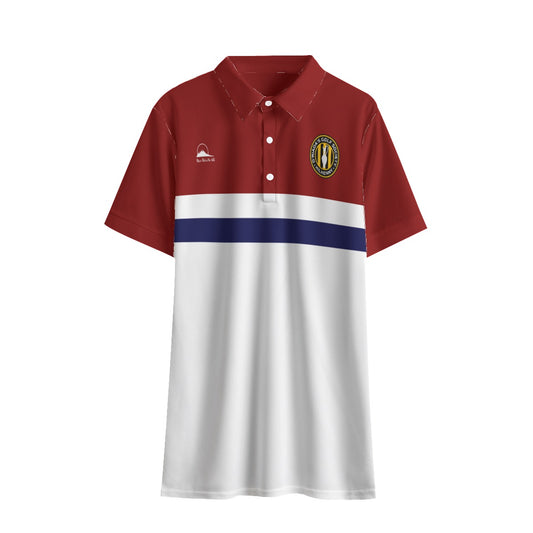 O'Riada's Golf Society Maroon & White Men's Polo Shirt | Birdseye