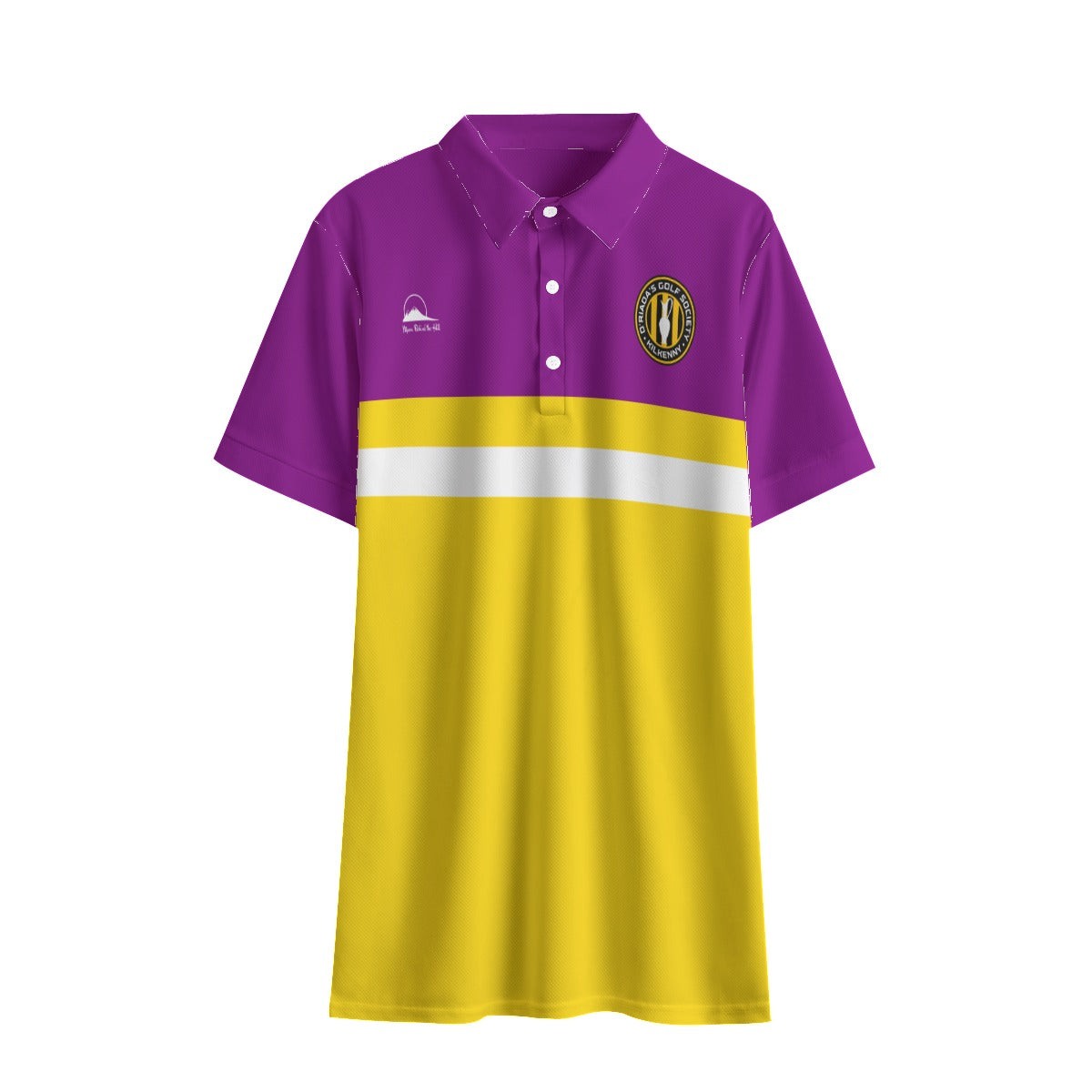 O'Riada's Golf Society Purple & Gold Men's Polo Shirt | Birdseye