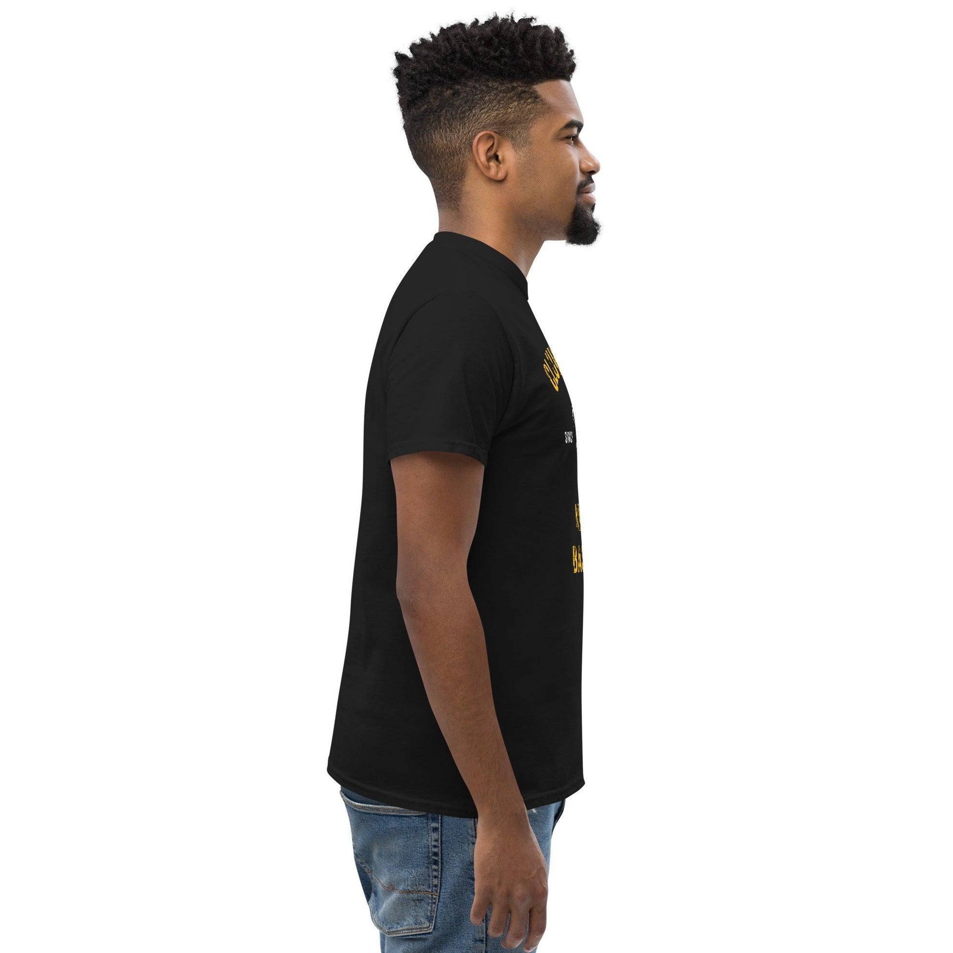 Club Amber Basketball Kilkenny Men's Classic Tee - Designed by Moon Behind The Hill Available to Buy at a Discounted Price on Moon Behind The Hill Online Designer Discount Store