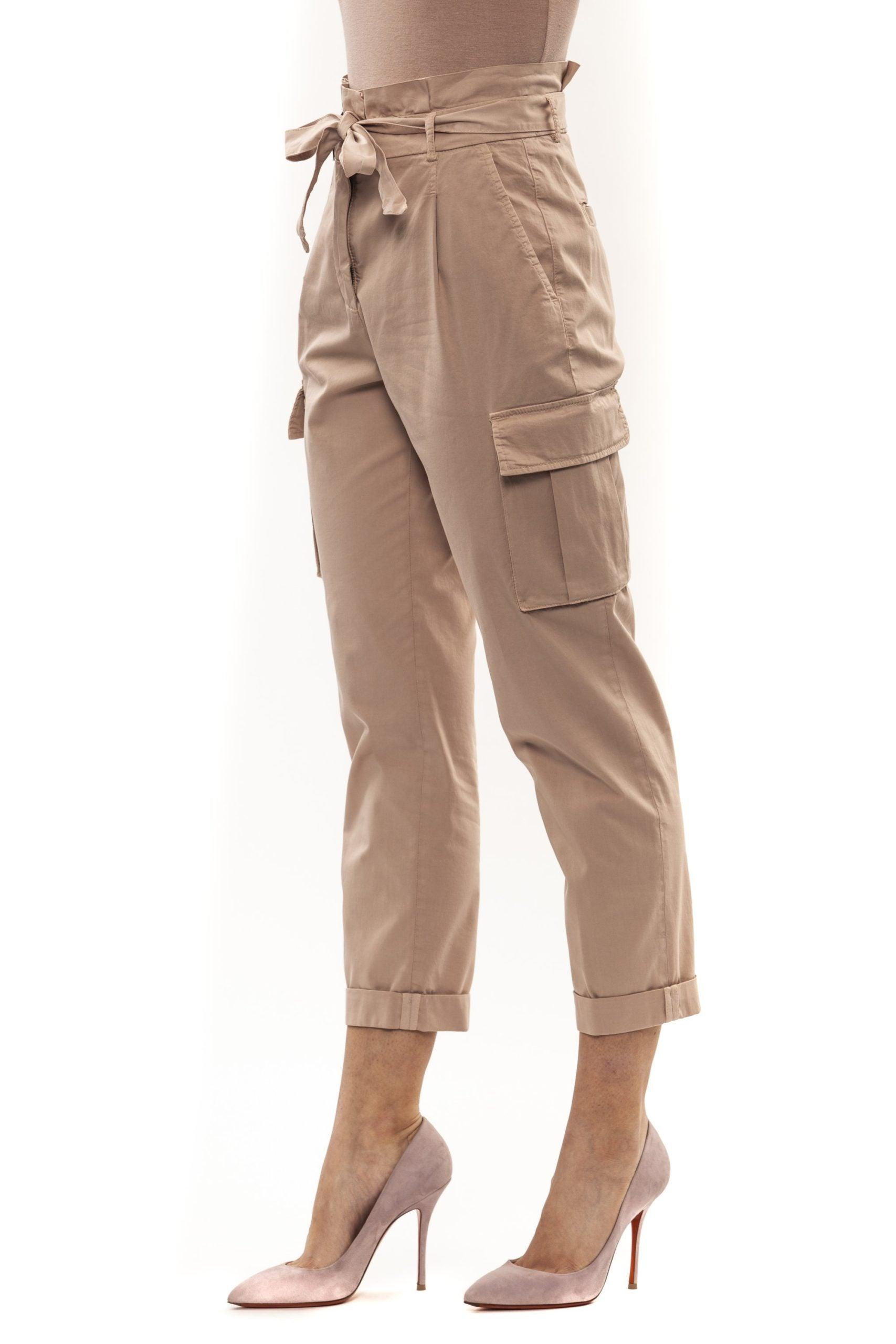 Rosa Pink Pocket Trousers With Slightly Stretch Pence designed by Peserico available from Moon Behind The Hill's Women's Clothing range