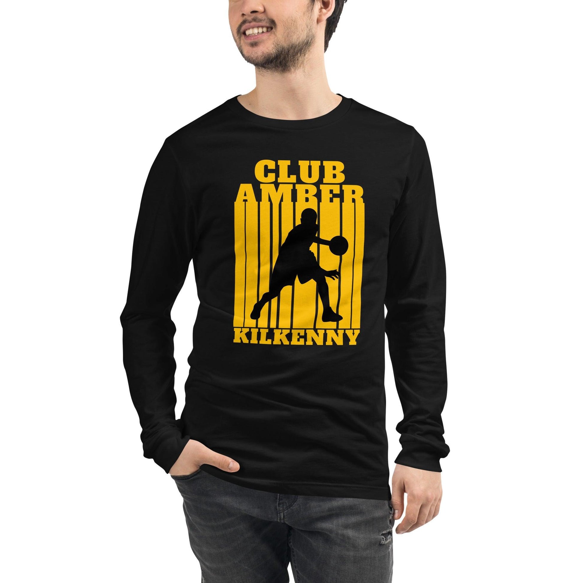 Club Amber Kilkenny Unisex Long Sleeve Tee - Designed by Moon Behind The Hill Available to Buy at a Discounted Price on Moon Behind The Hill Online Designer Discount Store