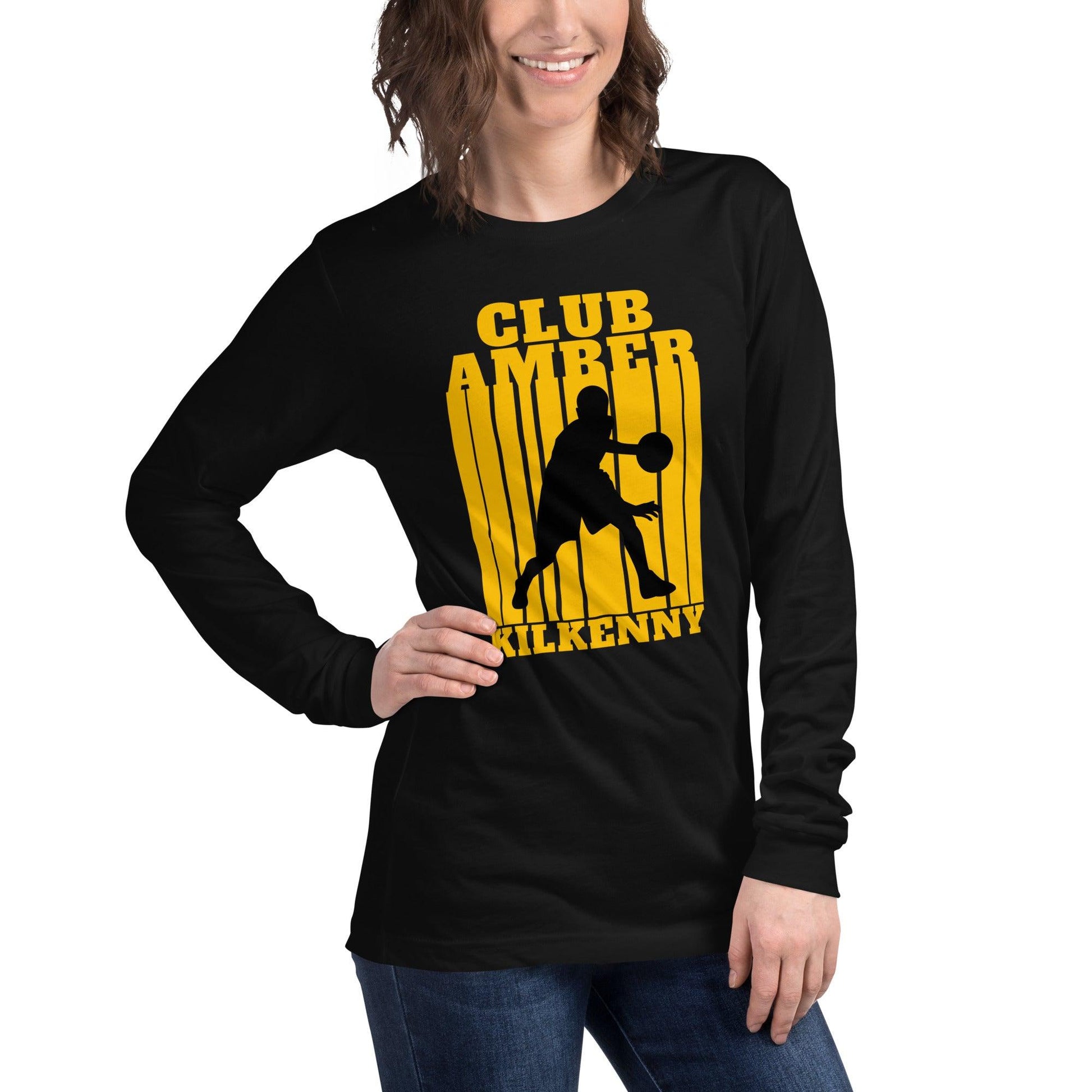 Club Amber Kilkenny Unisex Long Sleeve Tee - Designed by Moon Behind The Hill Available to Buy at a Discounted Price on Moon Behind The Hill Online Designer Discount Store