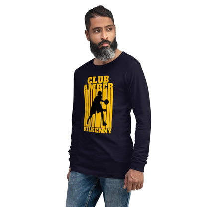 Club Amber Kilkenny Unisex Long Sleeve Tee - Designed by Moon Behind The Hill Available to Buy at a Discounted Price on Moon Behind The Hill Online Designer Discount Store
